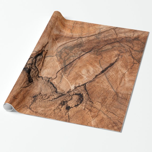 Papier Cadeau Bois Brown (Déroulé)
