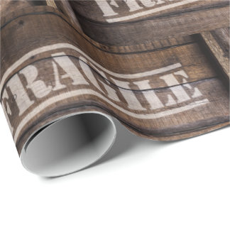 Papier Cadeau Bois fragile vintage