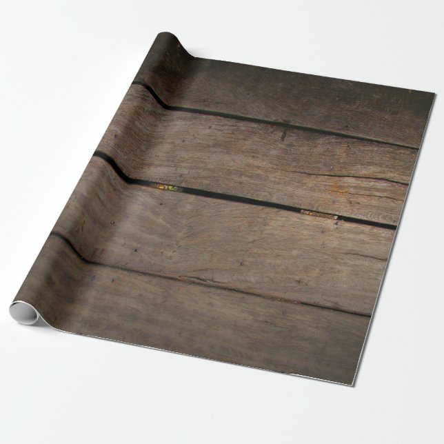 Papier Cadeau Bois rustique (Déroulé)
