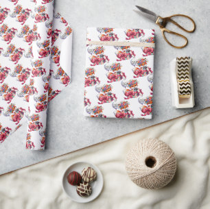 Papier Cadeau Boîte cadeau avec renard rouge surprise avec ballo
