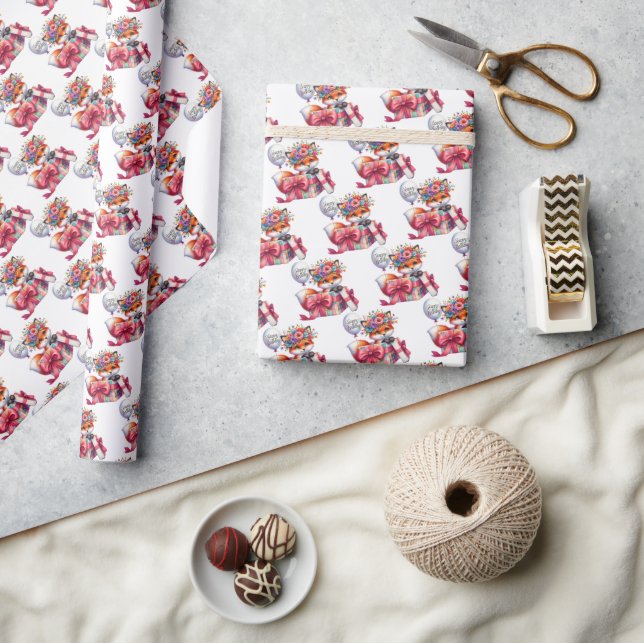 Papier Cadeau Boîte cadeau avec renard rouge surprise avec ballo (Artisanat)