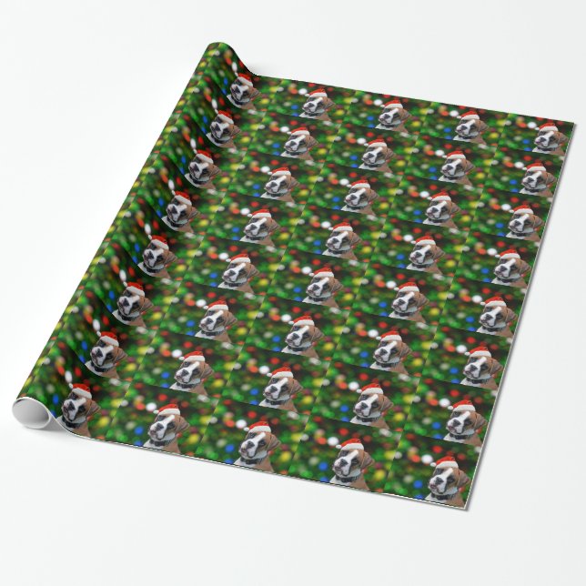 Papier Cadeau Boîte de Noël (Déroulé)
