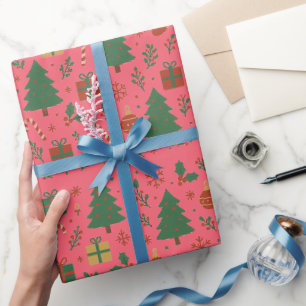 Papier Cadeau Boîtes cadeaux Mistletoe Arbres de Noël