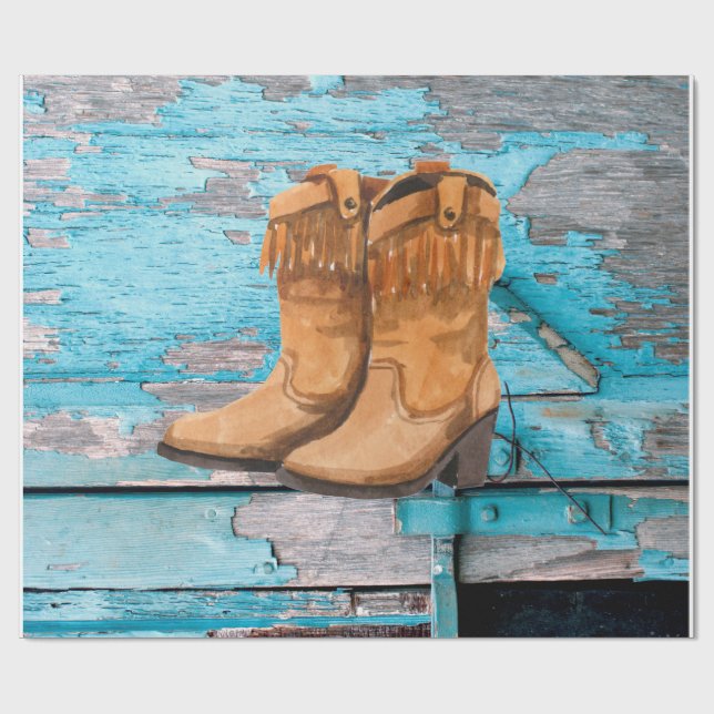 Papier Cadeau Boites de porte de porte de porte en bois bleu de  (Plat)