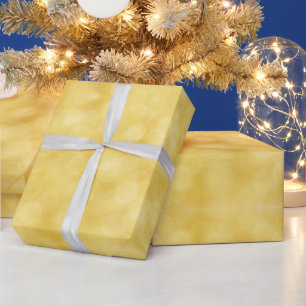 Papier Cadeau Bokeh doré lumières de Noël abstrait