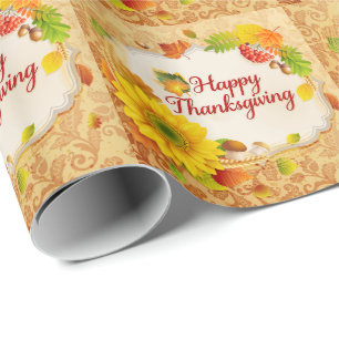 Papier Cadeau Bon thanksgiving 13 Options du papier d'emballage