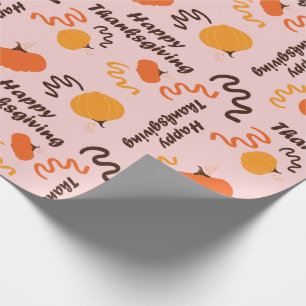 Papier Cadeau Bon thanksgiving Automne Harvest Citrouille sans j