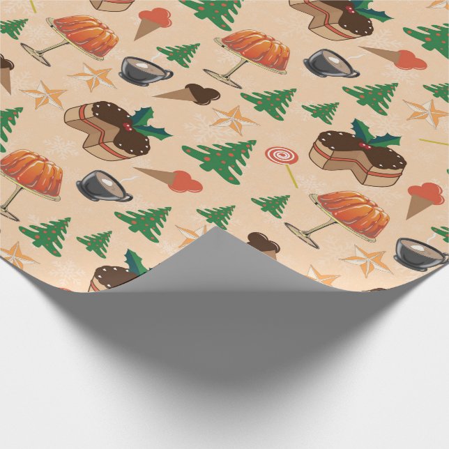 Papier Cadeau Bonbons de Noël (Coin)