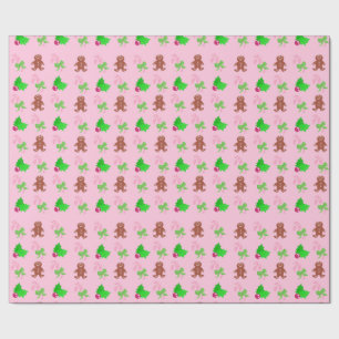 Papier Cadeau Bonbons de Noël