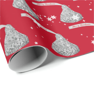Papier Cadeau Bonbons De Noël Joyeux Et Pneus De Neige