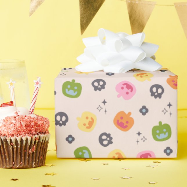 Papier Cadeau Bonbons éffrayant Jack O'lantern (Fête d'anniversaire)