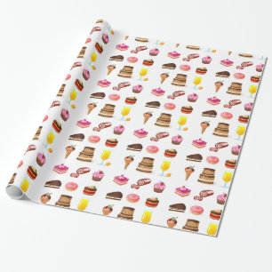 Papier Cadeau Bonbons et sucreries