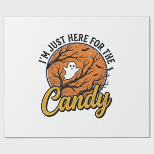 Papier Cadeau Bonbons Halloween Fantôme Conception Vectorielle V