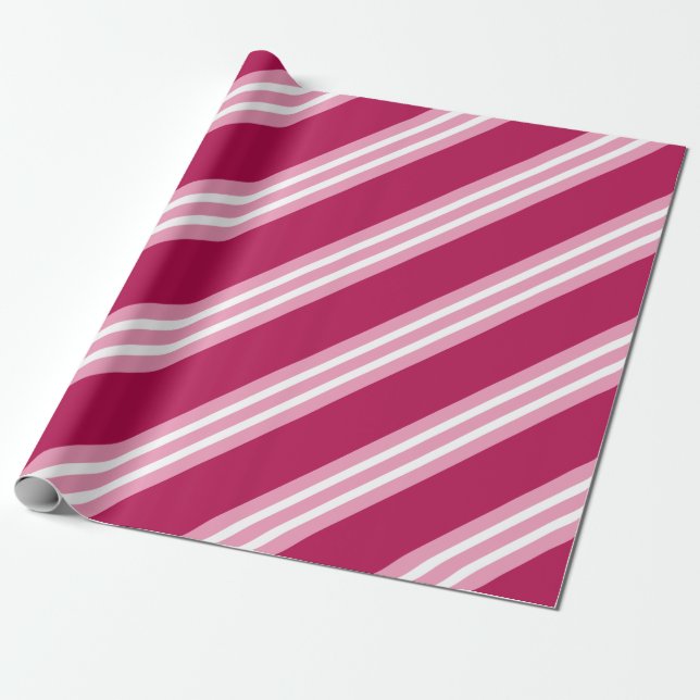 Papier Cadeau Bonbons rose Berry Papier d'enveloppement de Noël (Déroulé)