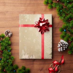 Papier Cadeau Bonbons vintages, feuilles et ornements Guerre de 