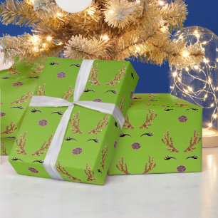 Papier Cadeau Bonheur de Noël des rennes