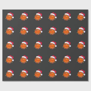 Papier Cadeau Bonhomme de neige Basketball Noël Père Noël Baseba