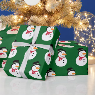 Papier Cadeau Bonhomme de neige classique
