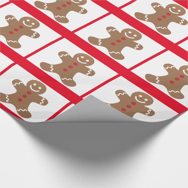 Papier Cadeau Bonhomme en pain d'épice de sourire (Coin)