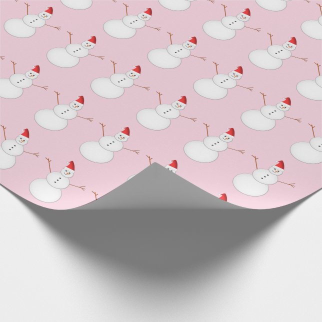 Papier Cadeau Bonhommes de neige de sourire utilisant des (Coin)