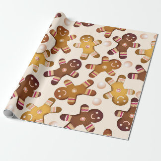 Papier Cadeau Bonhommes en pain d'épice