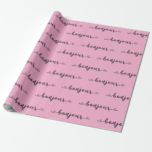 Papier Cadeau Bonjour Tiled Design