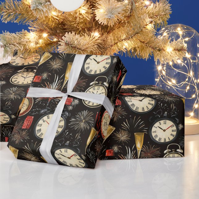 Papier Cadeau Bonne année (Vacances)