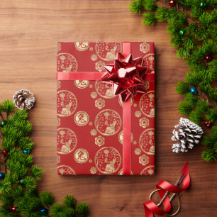 Papier Cadeau Bonne année chinoise du lapin 2023