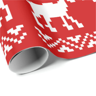 Papier Cadeau Bonne année laide de code du chandail QR de Noël !