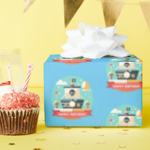Papier Cadeau Bonne Aventure Pirate Anniversaire