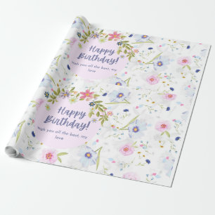 Papier Cadeau Bonne bannière d'anniversaire