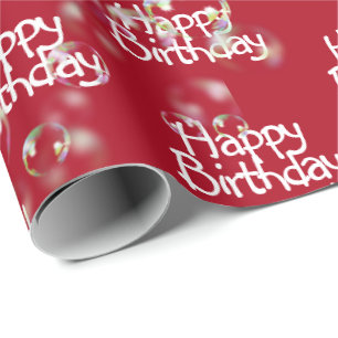 Papier Cadeau Bonne bulle d'anniversaire sur papier d'enveloppem