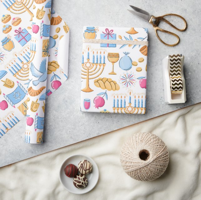 Papier Cadeau Bonne Hanoukka (Artisanat)