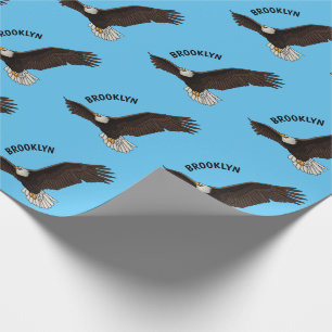 Papier Cadeau Bonne illustration de dessin d'aigle à chauve-sour