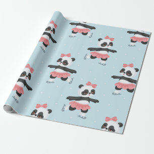 Papier Cadeau Bonne Pandas Motif de Noël