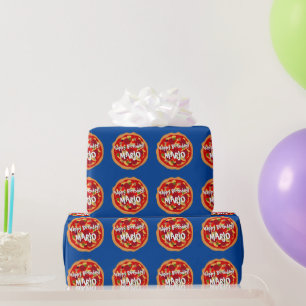 Papier Cadeau Bonne pizza papier d'emballage d'anniversaire pour