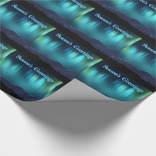 Papier Cadeau Bonnes Fêtes - Aurora Borealis