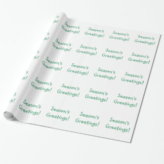 Papier Cadeau Bonnes Fêtes de police verte de Noël