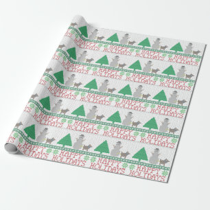 Papier Cadeau Bonnes fêtes Noël de pipi de bonhomme de neige d