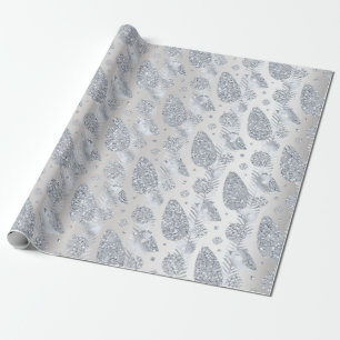 Papier Cadeau Bonnes fêtes oiseau blanc de boule de parties