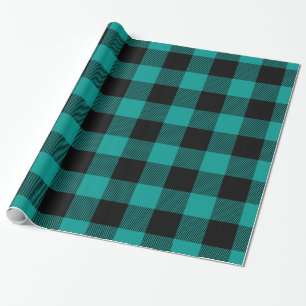 Papier Cadeau Bonnet de bison plat Turquoise noir Dk