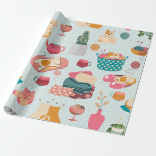 Papier Cadeau Bonté hivernale Cosy Cats