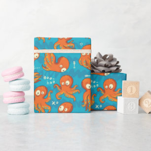 Papier Cadeau Boo Octopus Cute Multicolor Enfants Vêtements & Dé