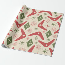 Boomerangs de Noël du milieu du siècle avec diaman