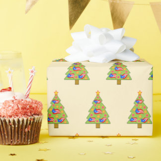 Papier Cadeau Boricua Christmas Tree Flag wrapping paper
