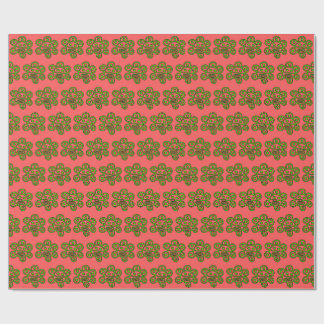 Papier Cadeau Boricua Sun Green Christmas wrapping paper