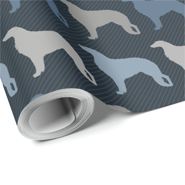 Papier Cadeau Borzoi (Coin rond)