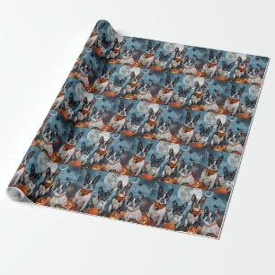 Papier Cadeau boston terrier Halloween Éffrayant