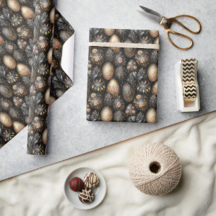 Papier Cadeau Botanique d'oeufs de Pâques