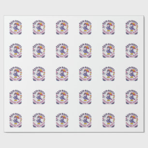 Papier Cadeau Bottes de pluie licorne et maillot commercial Lico